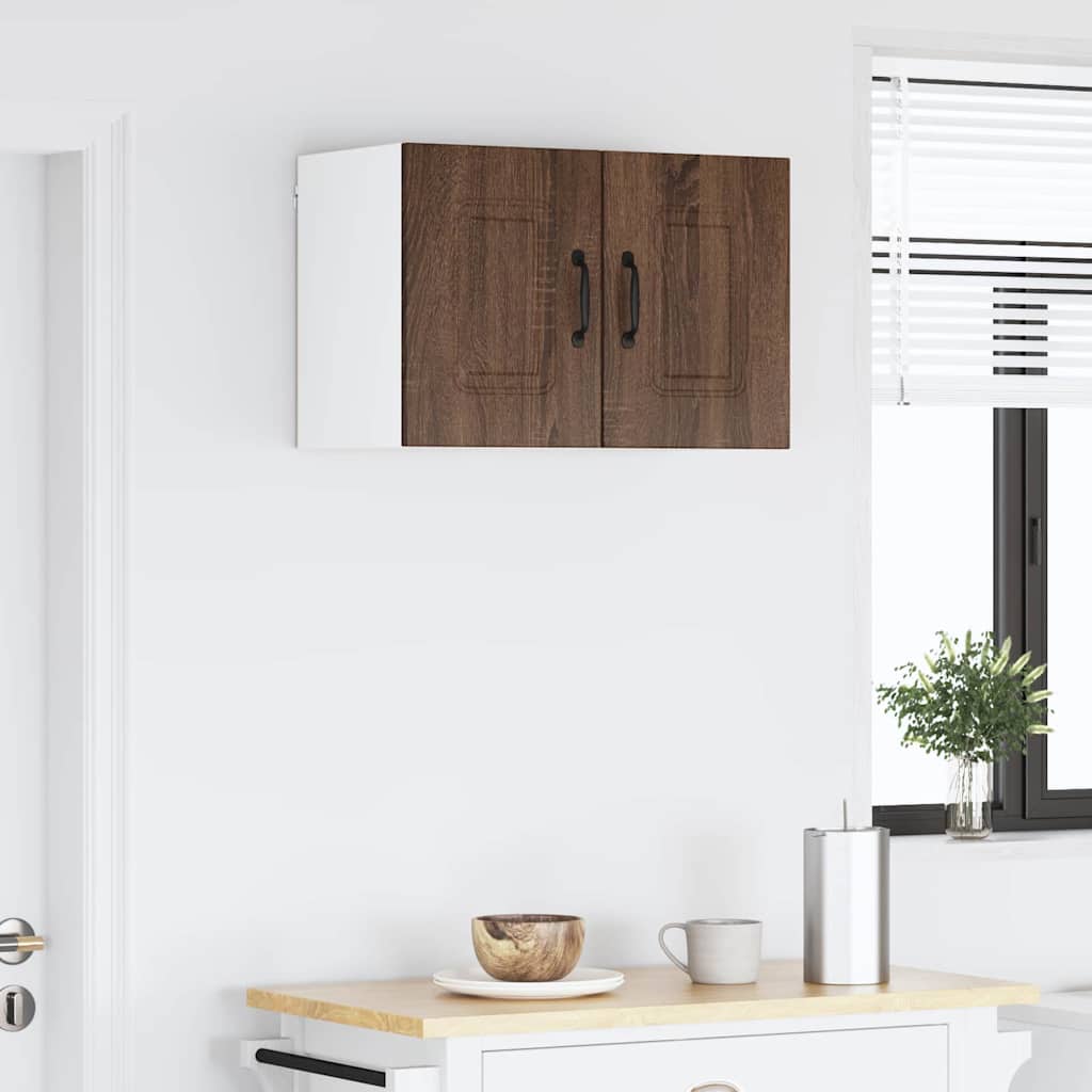 vidaXL Κρεμαστό ντουλάπι κουζίνας με ράφι Καφέ δρυς 30 x 31 x 40 εκ.