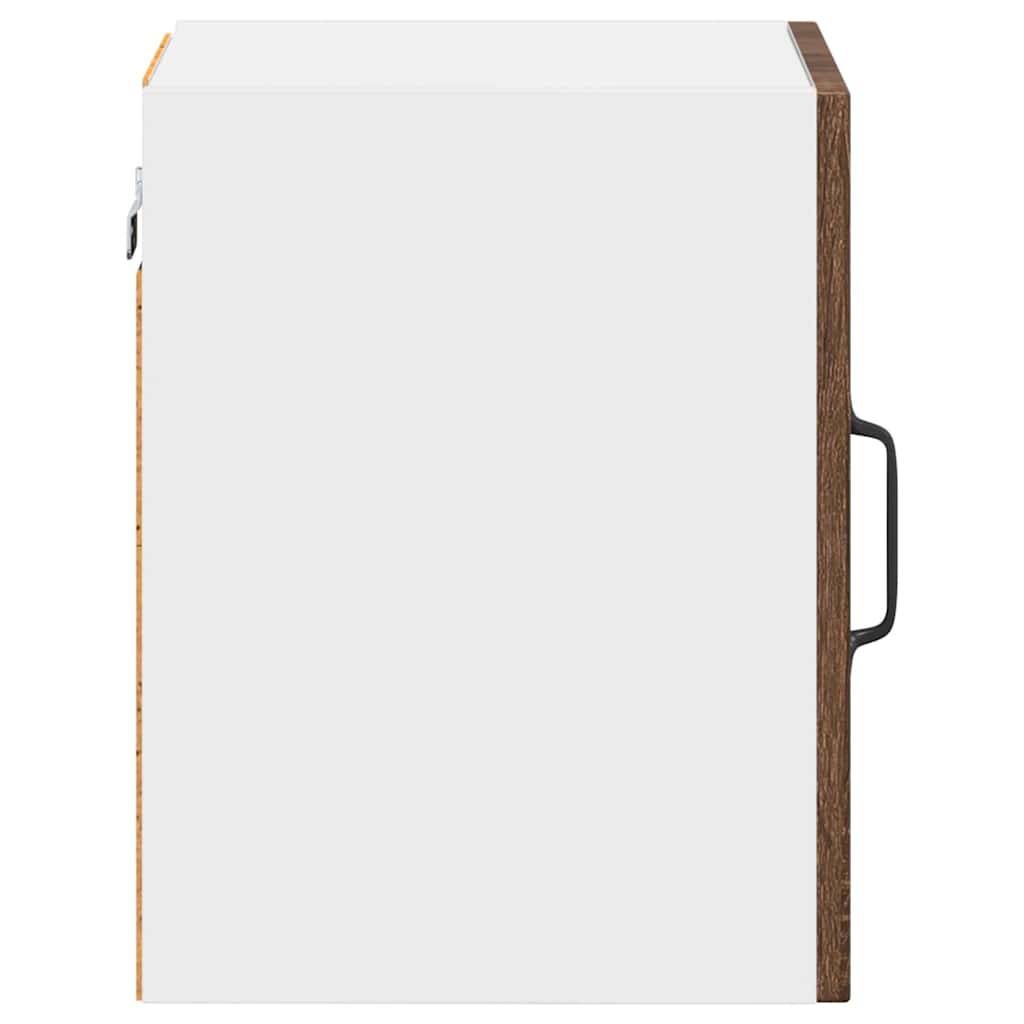 vidaXL Κρεμαστό ντουλάπι κουζίνας με ράφι Καφέ δρυς 30 x 31 x 40 εκ.