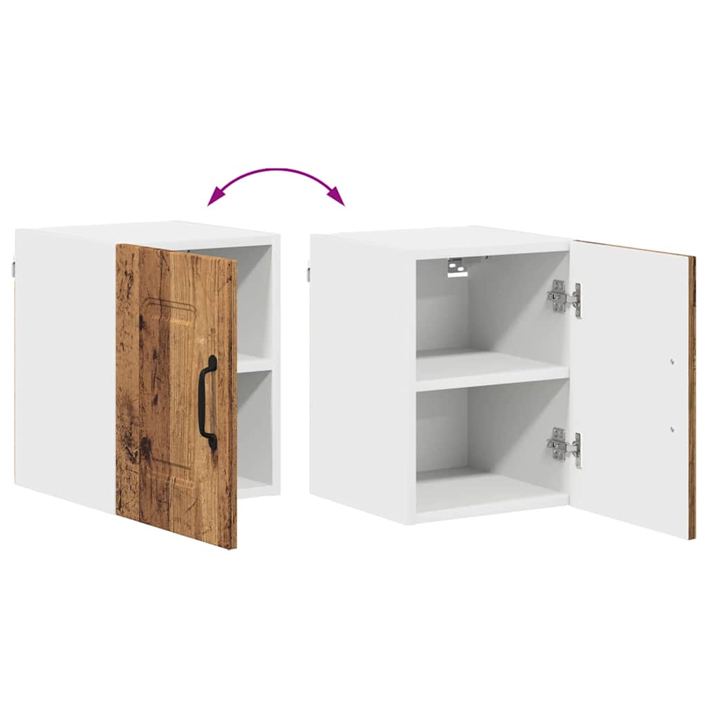 vidaXL Κρεμαστό ντουλάπι κουζίνας με ράφι Παλιό Ξύλο 30 x 31 x 40 εκ.