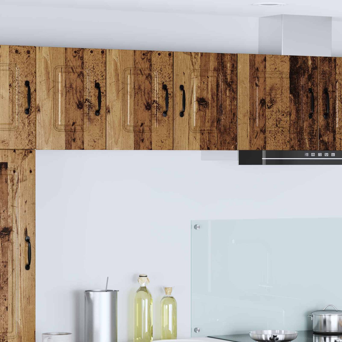 vidaXL Πάνελ πλυντηρίου πιάτων με αποθήκευση Kalmar 2 pcs Παλιό ξύλο
