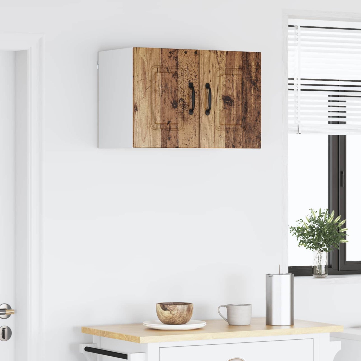 vidaXL Πάνελ πλυντηρίου πιάτων με αποθήκευση Kalmar 2 pcs Παλιό ξύλο