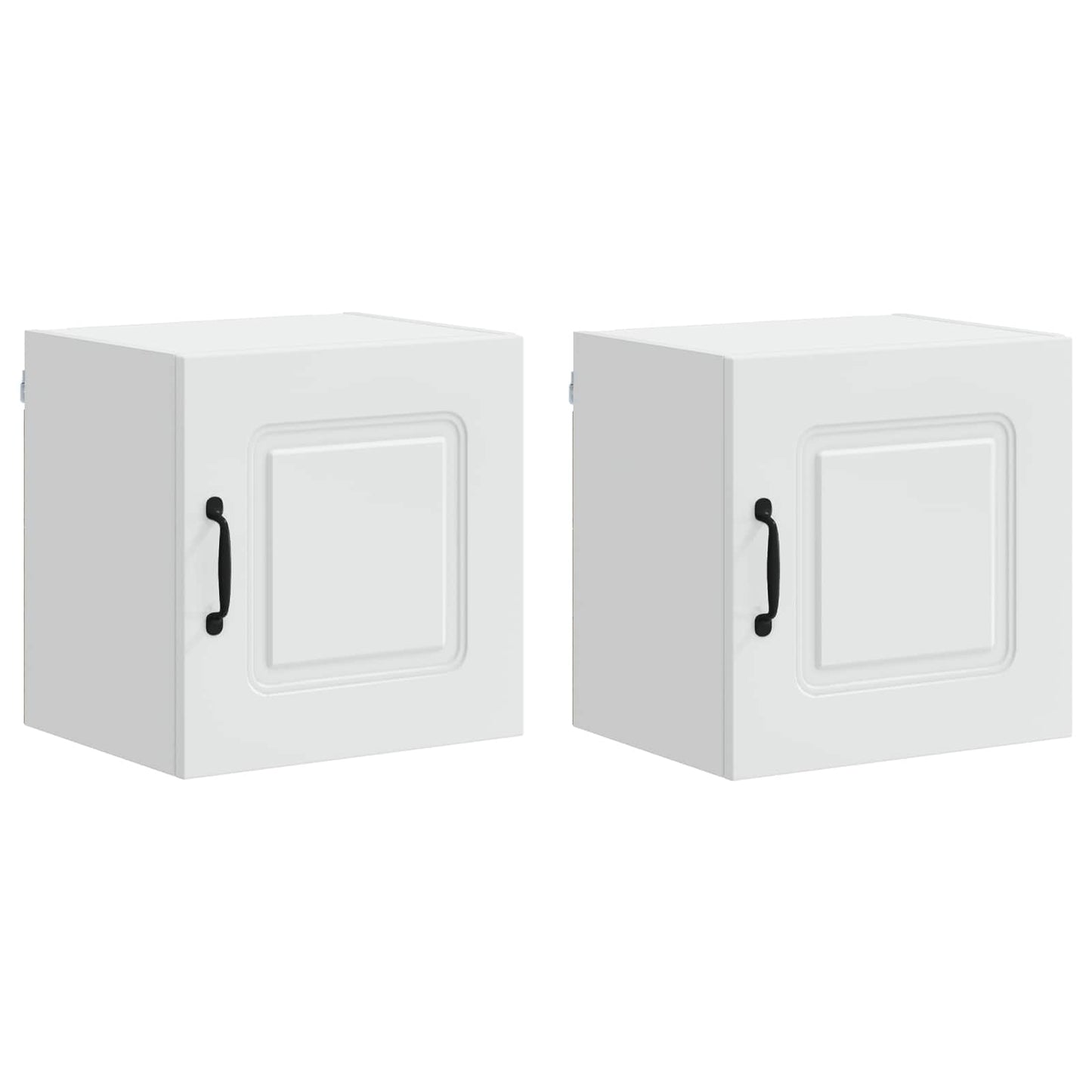vidaXL Κρεμαστό ντουλάπι κουζίνας με ράφι 2 pcs Λευκό 40 x 31 x 40 εκ.
