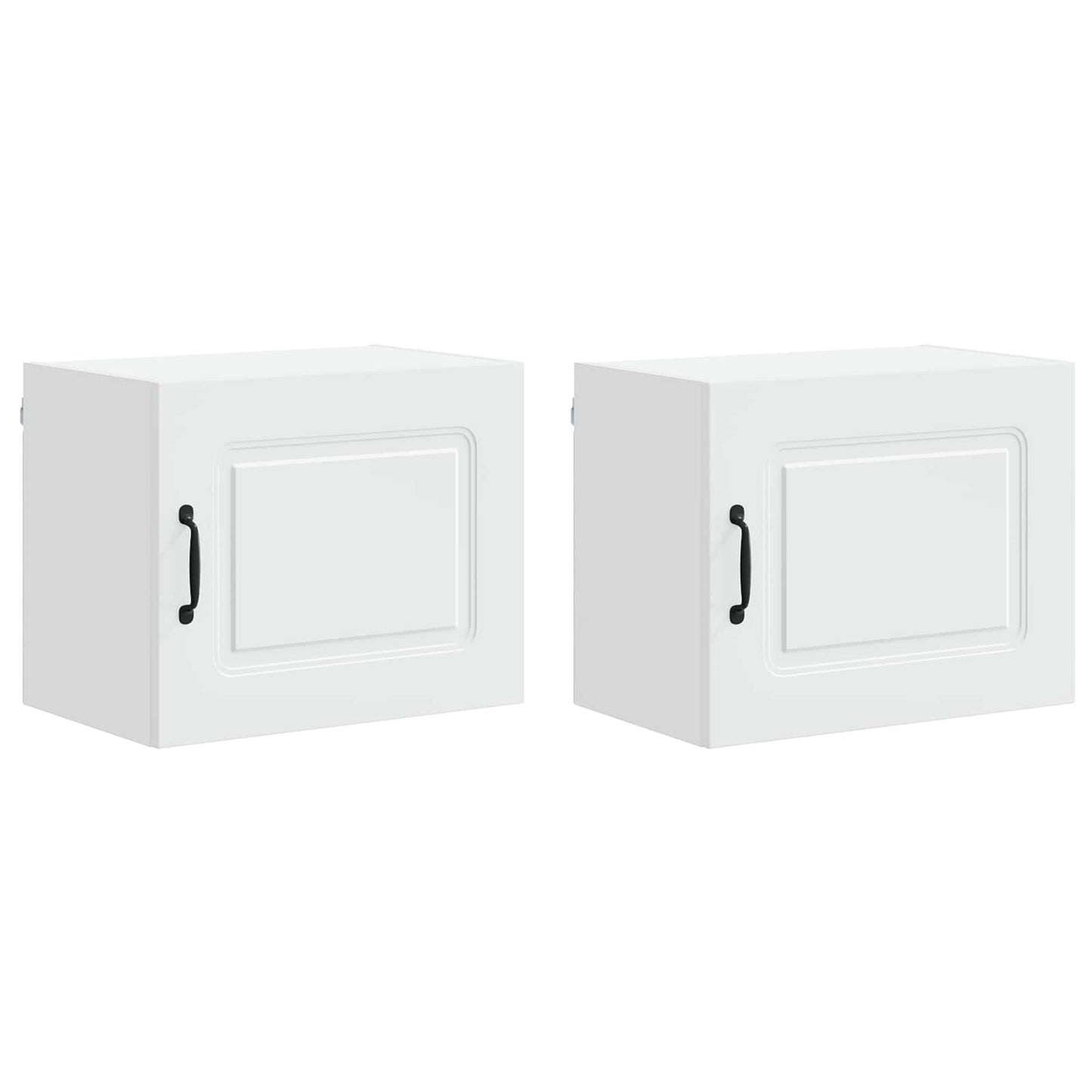 vidaXL Κρεμαστό ντουλάπι κουζίνας με ράφι 2 pcs Λευκό 50 x 31 x 40 εκ.