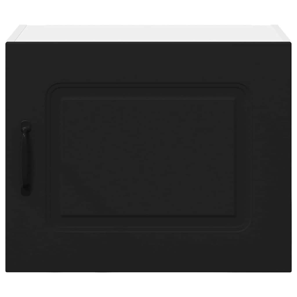 vidaXL Κρεμαστό ντουλάπι κουζίνας με ράφι Μαύρο 50 x 31 x 40 εκ.