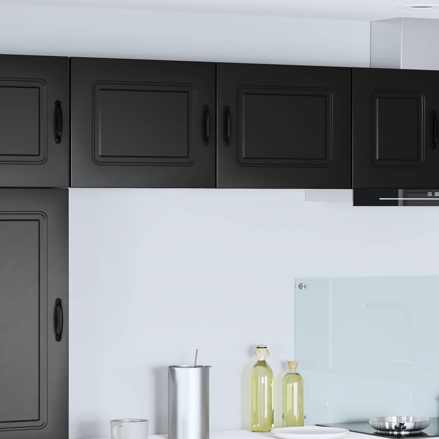 vidaXL Πάνελ πλυντηρίου πιάτων Kalmar 2 pcs Μαύρο 50 x 31 x 40 εκ.