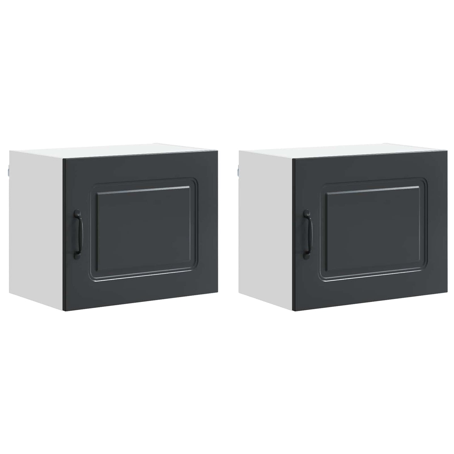 vidaXL Πάνελ πλυντηρίου πιάτων Kalmar 2 pcs Μαύρο 50 x 31 x 40 εκ.