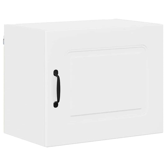 vidaXL Κρεμαστό ντουλάπι κουζίνας με ράφι Υψηλής γυαλάδας λευκό