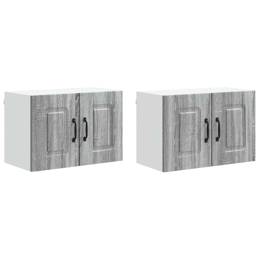 vidaXL Πάνελ πλυντηρίου πιάτων Kalmar 2 pcs Γκρίζο Σονομα