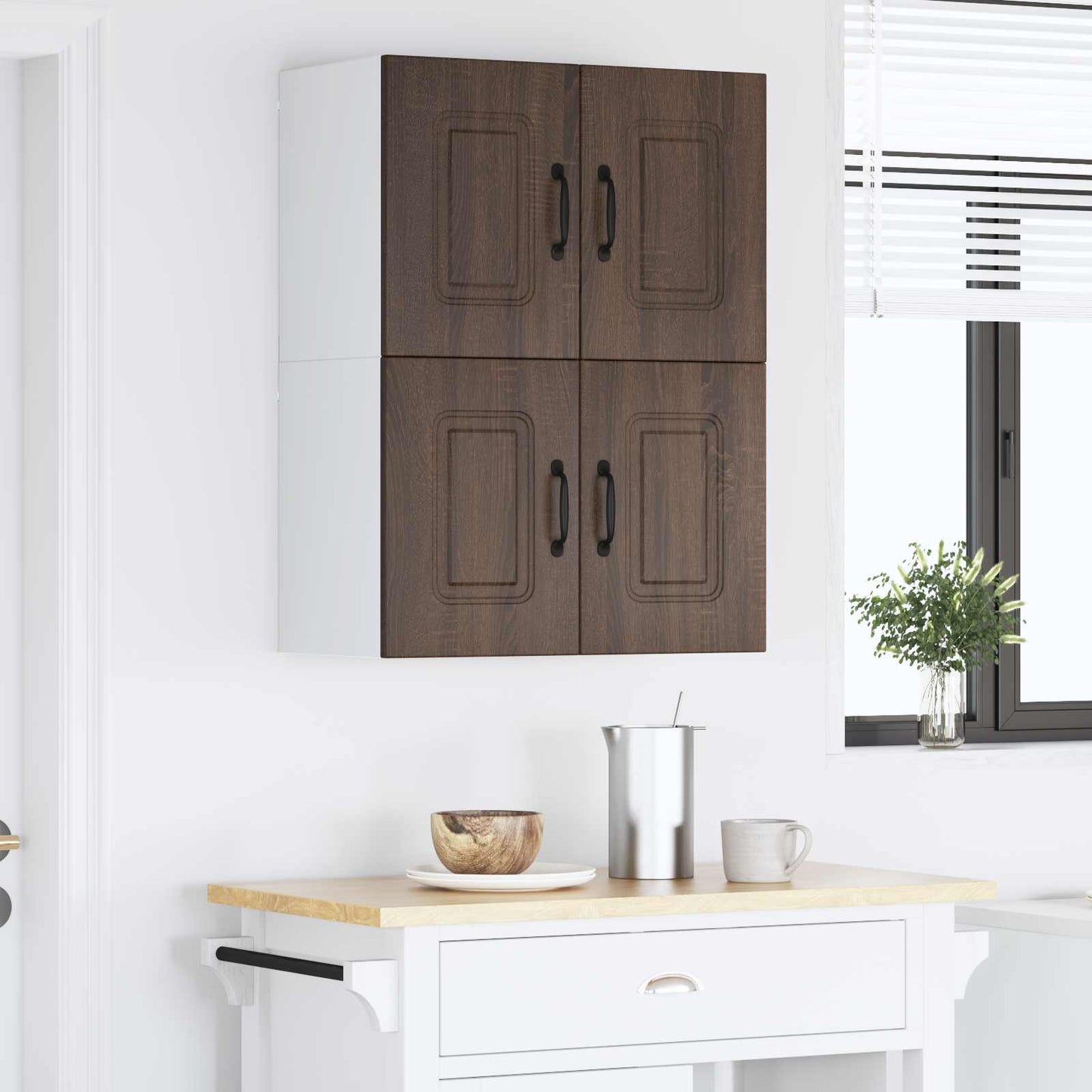 vidaXL Πάνελ πλυντηρίου πιάτων Kalmar 2 pcs Καφέ δρυς 60 x 31 x 40 εκ