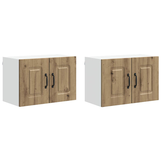 vidaXL Πάνελ πλυντηρίου πιάτων με αποθήκευση Kalmar 2 pcs Artisan Oak