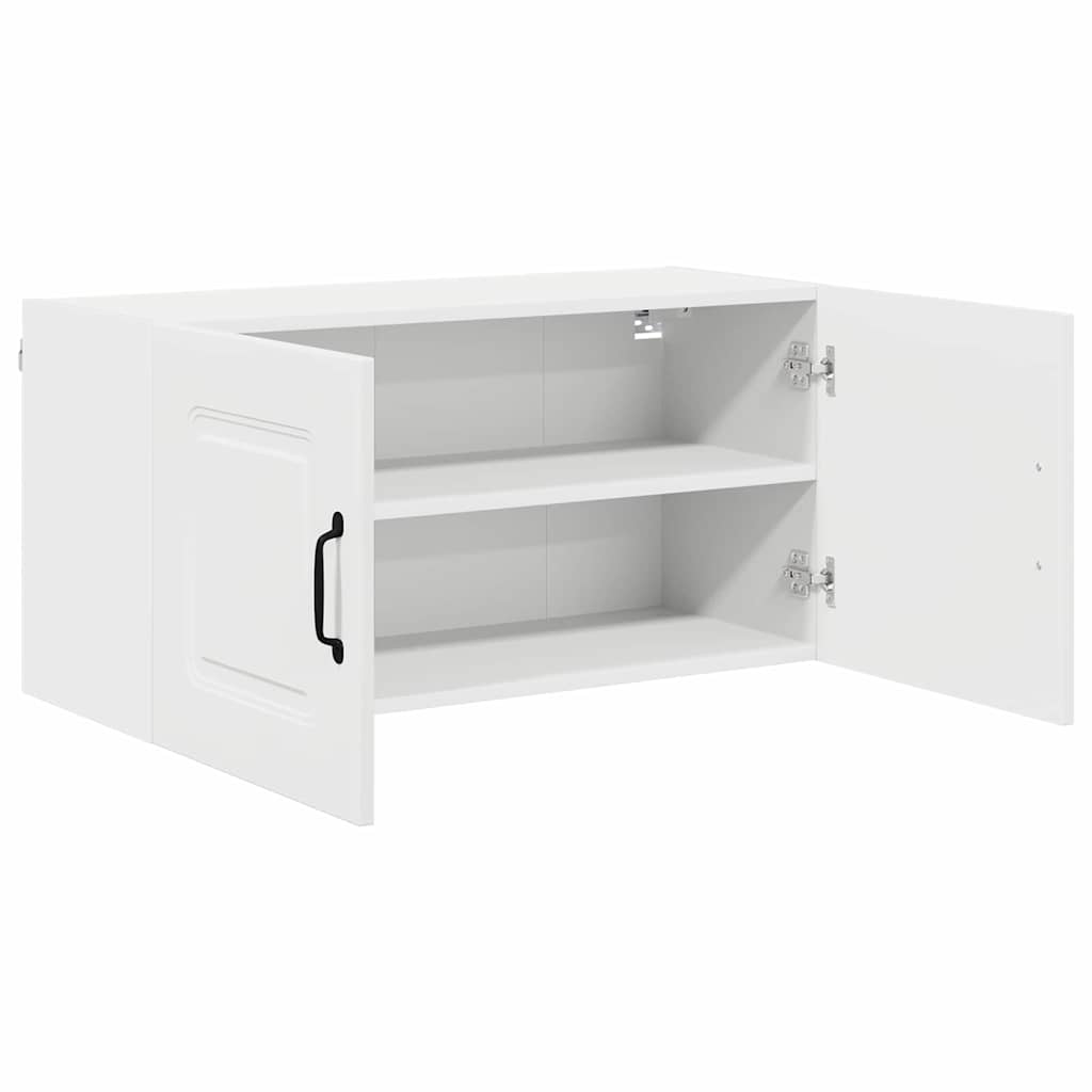 vidaXL Κρεμαστό ντουλάπι κουζίνας με ράφι Λευκό 80 x 31 x 40 εκ
