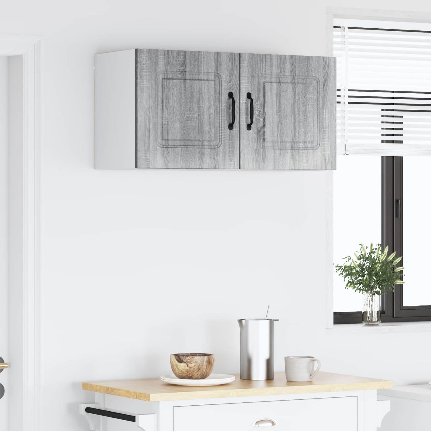 vidaXL Ντουλάπα Κουζίνας Kalmar Γκρίζο Σονομα 80 x 31 x 40 εκ