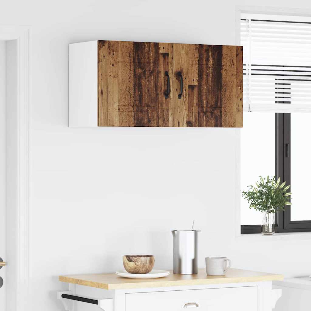 vidaXL Κρεμαστό ντουλάπι κουζίνας με ράφι Παλιό Ξύλο 80 x 31 x 40 εκ