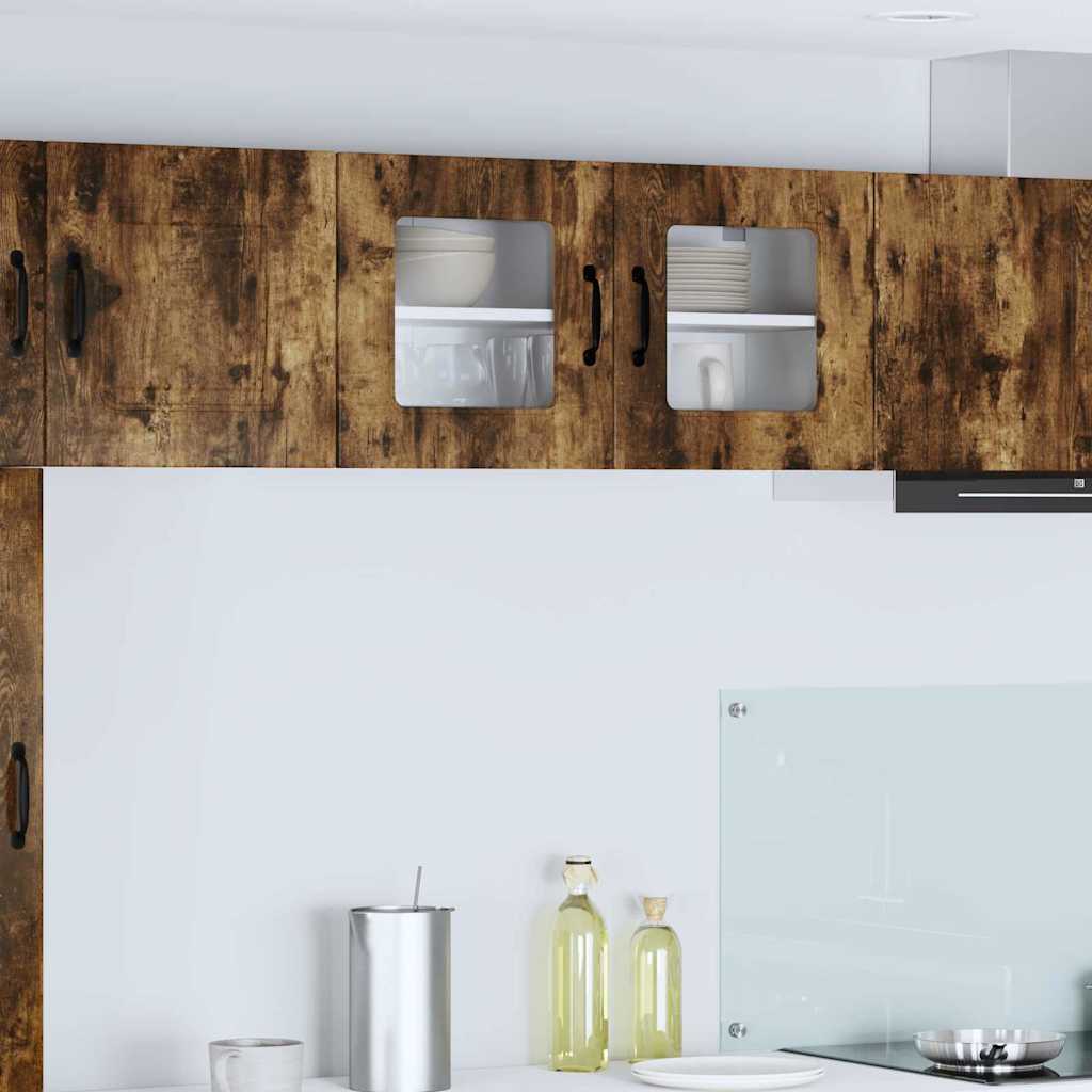 vidaXL Κρεμαστό ντουλάπι κουζίνας Καπνιστό Δρύς 80 x 31 x 40 εκ