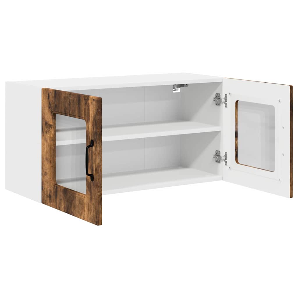 vidaXL Κρεμαστό ντουλάπι κουζίνας Καπνιστό Δρύς 80 x 31 x 40 εκ