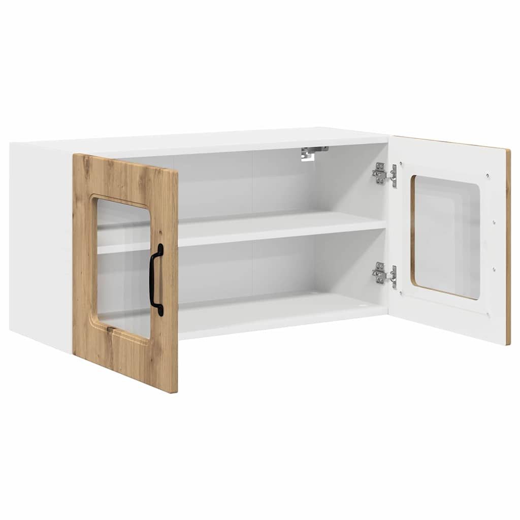 vidaXL Κρεμαστό ντουλάπι κουζίνας με ράφι Artisan Oak 80 x 31 x 40 εκ