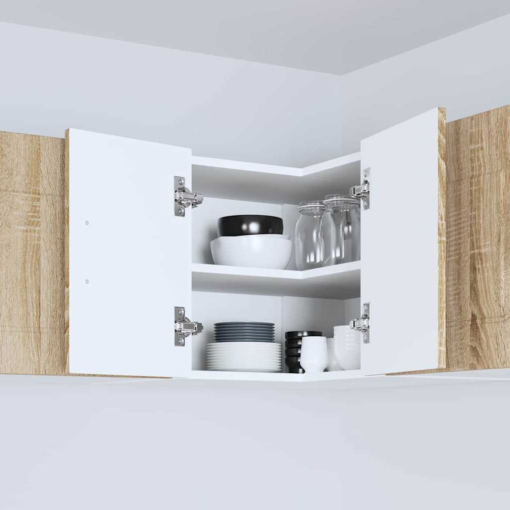 vidaXL Κρεμαστό ντουλάπι κουζίνας με ράφι Δρύς Sonoma 57 x 57 x 40 εκ.