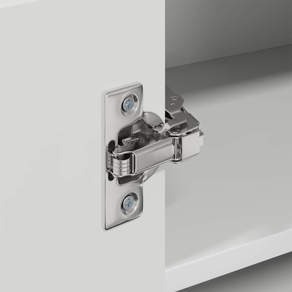 vidaXL Κρεμαστό ντουλάπι κουζίνας με ράφι Υψηλής γυαλάδας λευκό