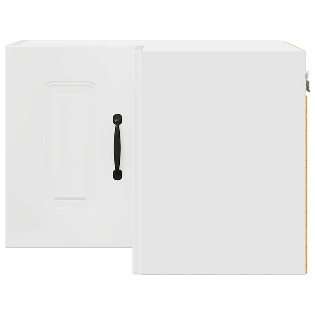 vidaXL Κρεμαστό ντουλάπι κουζίνας με ράφι Υψηλής γυαλάδας λευκό