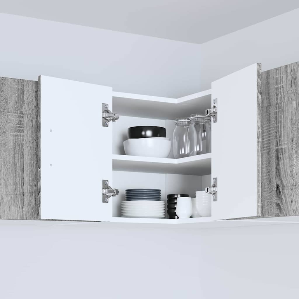 vidaXL Κρεμαστό ντουλάπι κουζίνας Γκρίζο Σονομα 57 x 57 x 40 εκ.