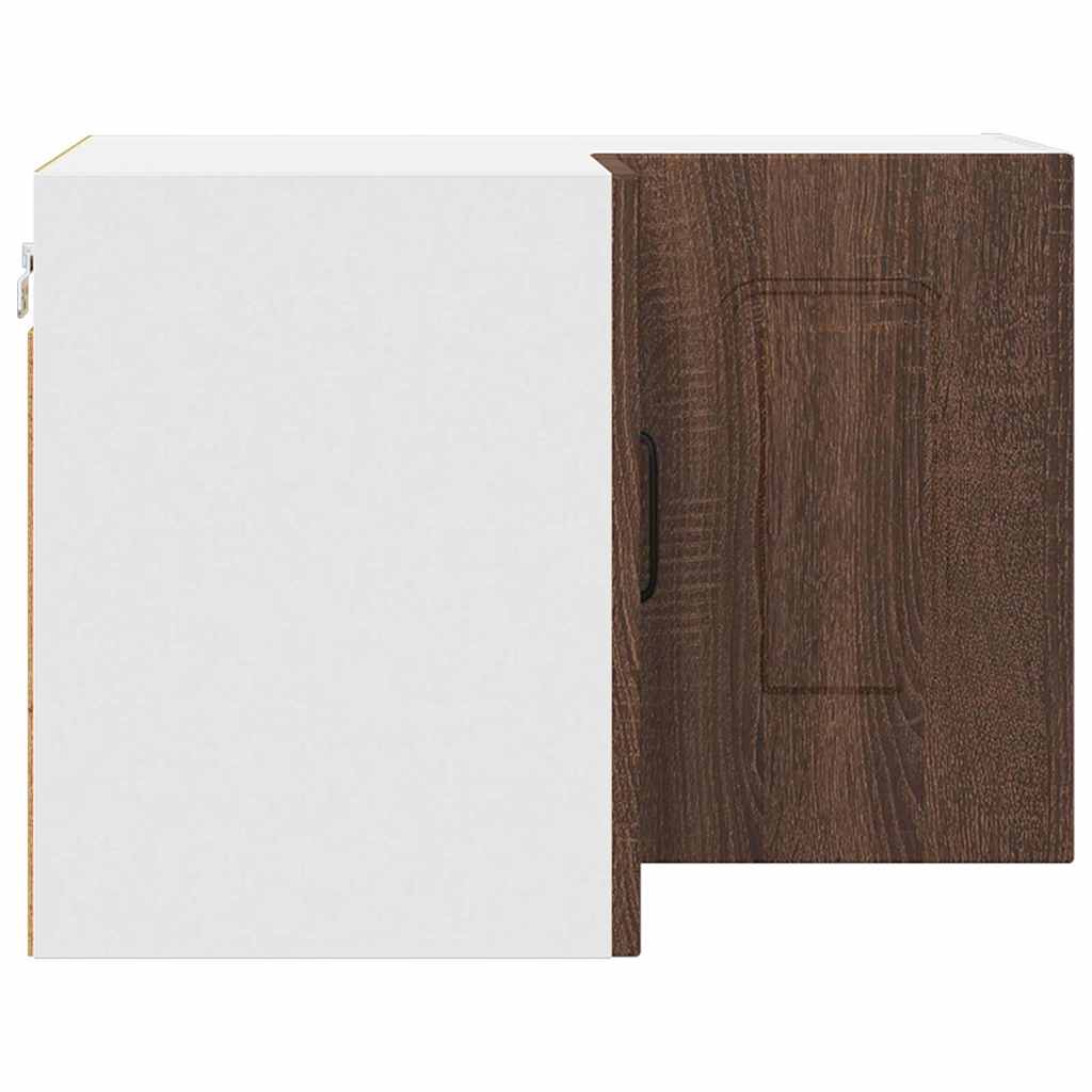 vidaXL Κρεμαστό ντουλάπι κουζίνας με ράφι Καφέ δρυς 57 x 57 x 40 εκ.