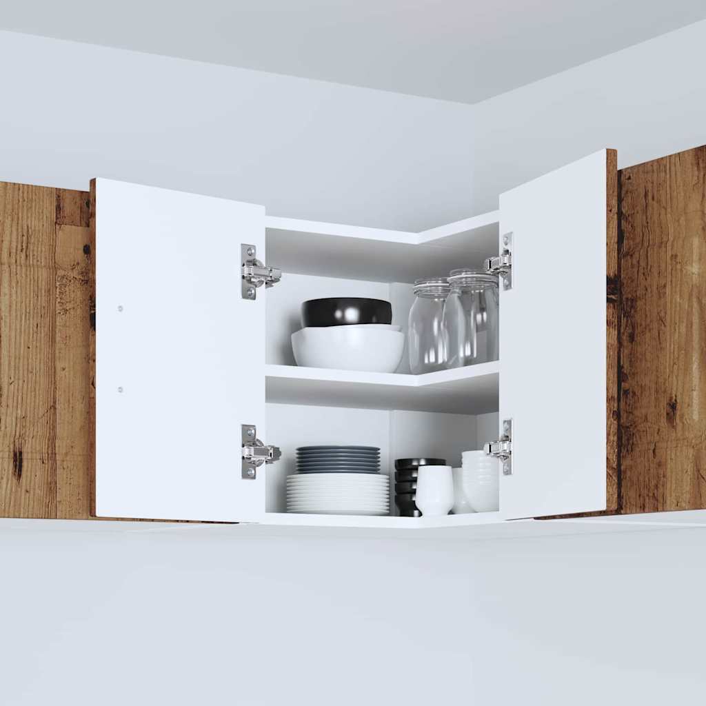 vidaXL Κρεμαστό ντουλάπι κουζίνας με ράφι Παλιό Ξύλο 57 x 57 x 40 εκ.