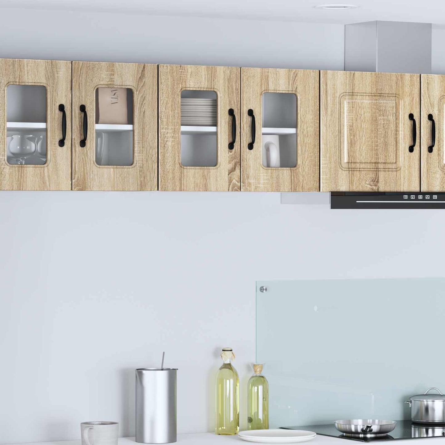 vidaXL Κρεμαστό ντουλάπι κουζίνας 2 pcs Δρύς Sonoma 60 x 31 x 40 εκ