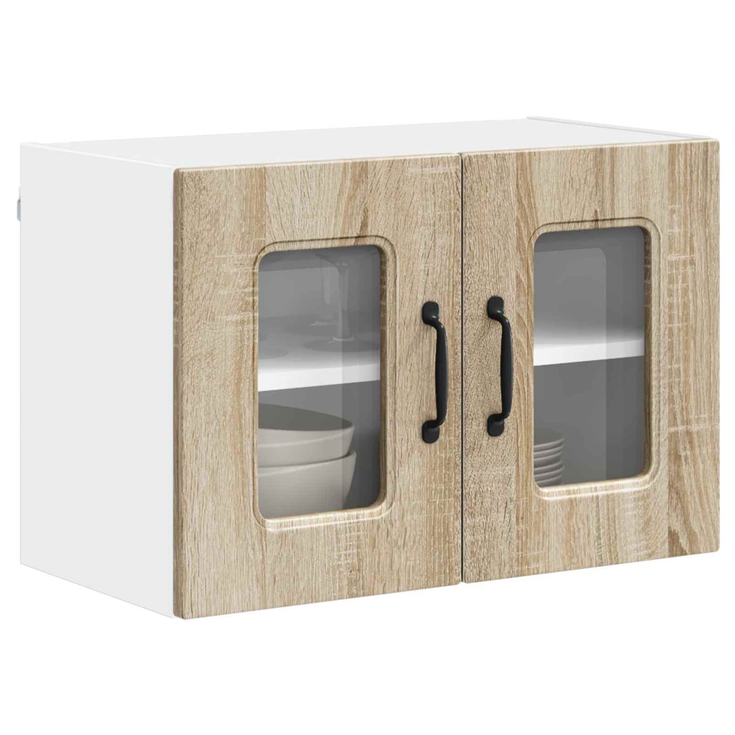 vidaXL Κρεμαστό ντουλάπι κουζίνας 2 pcs Δρύς Sonoma 60 x 31 x 40 εκ
