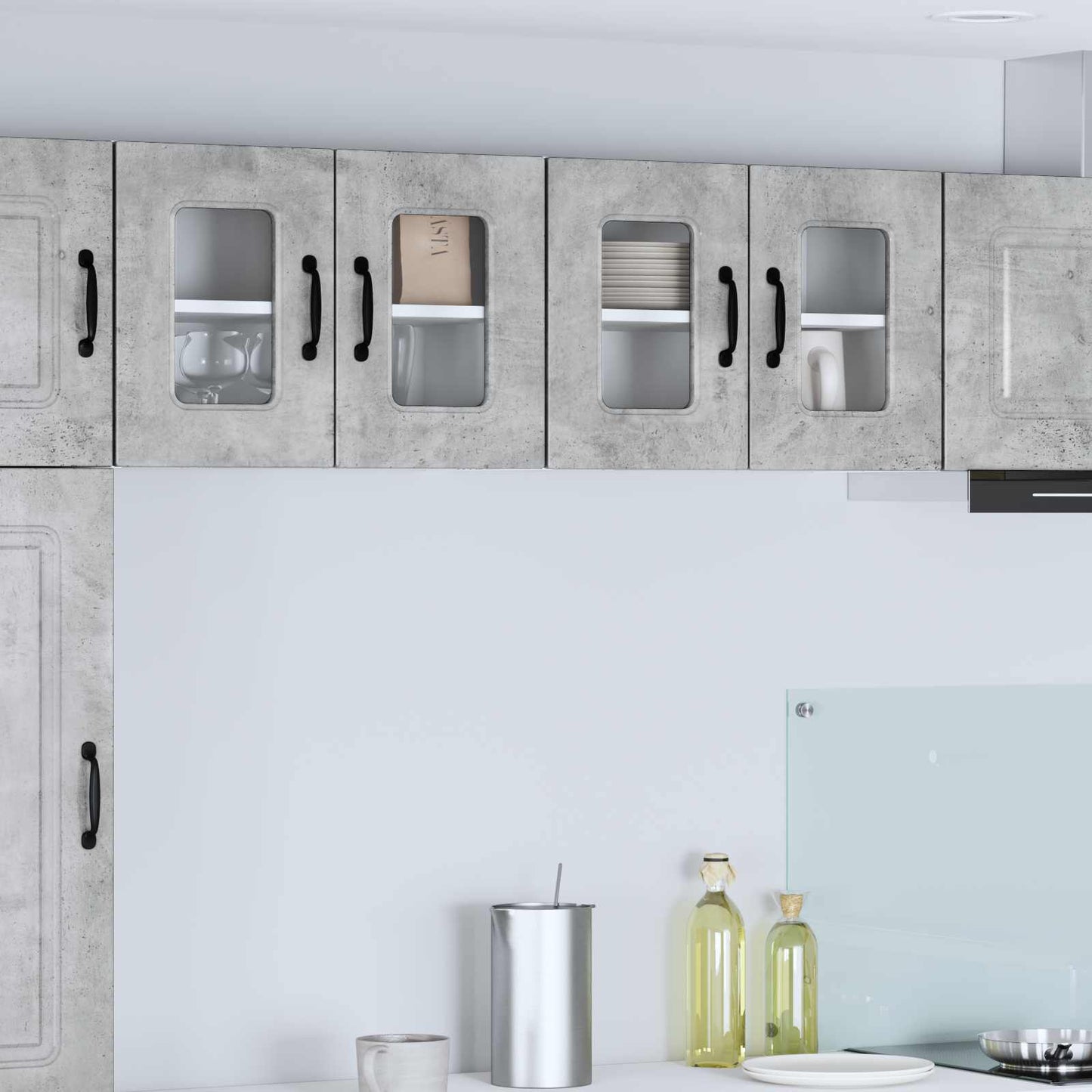 vidaXL Πάνελ πλυντηρίου πιάτων Kalmar Σκυρόδεμα Γκρι 60 x 31 x 40 εκ