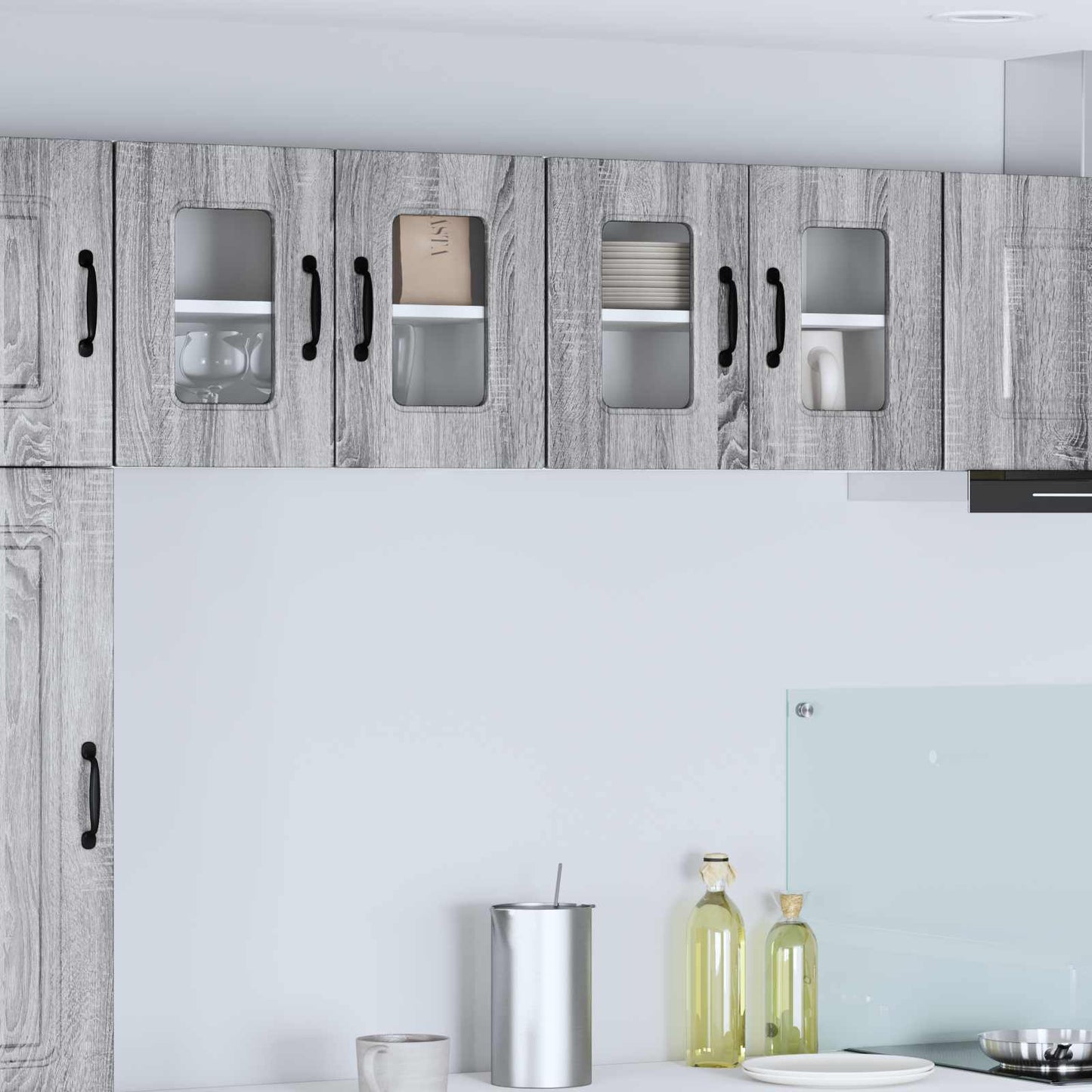 vidaXL Κρεμαστό ντουλάπι κουζίνας 2 pcs Γκρίζο Σονομα 60 x 31 x 40 εκ