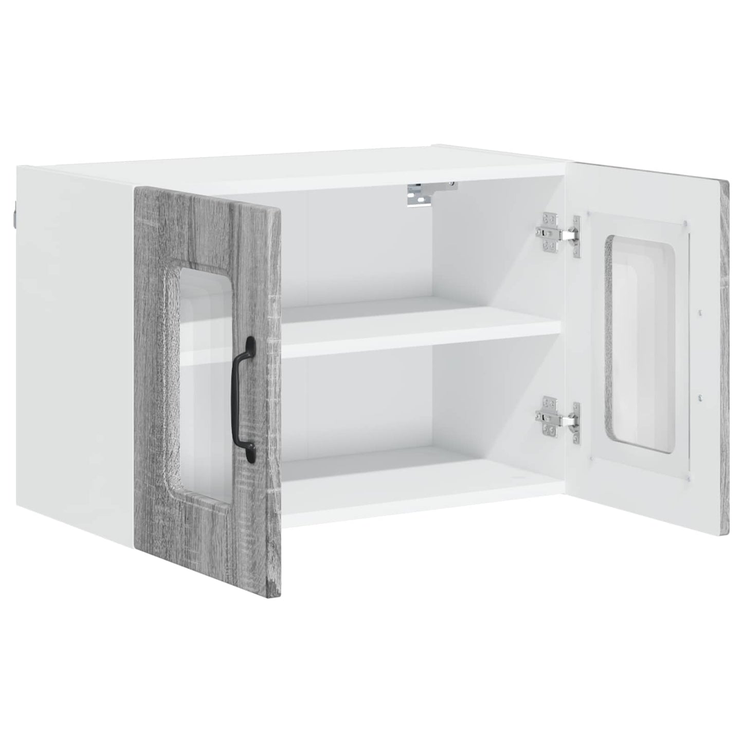 vidaXL Κρεμαστό ντουλάπι κουζίνας 2 pcs Γκρίζο Σονομα 60 x 31 x 40 εκ