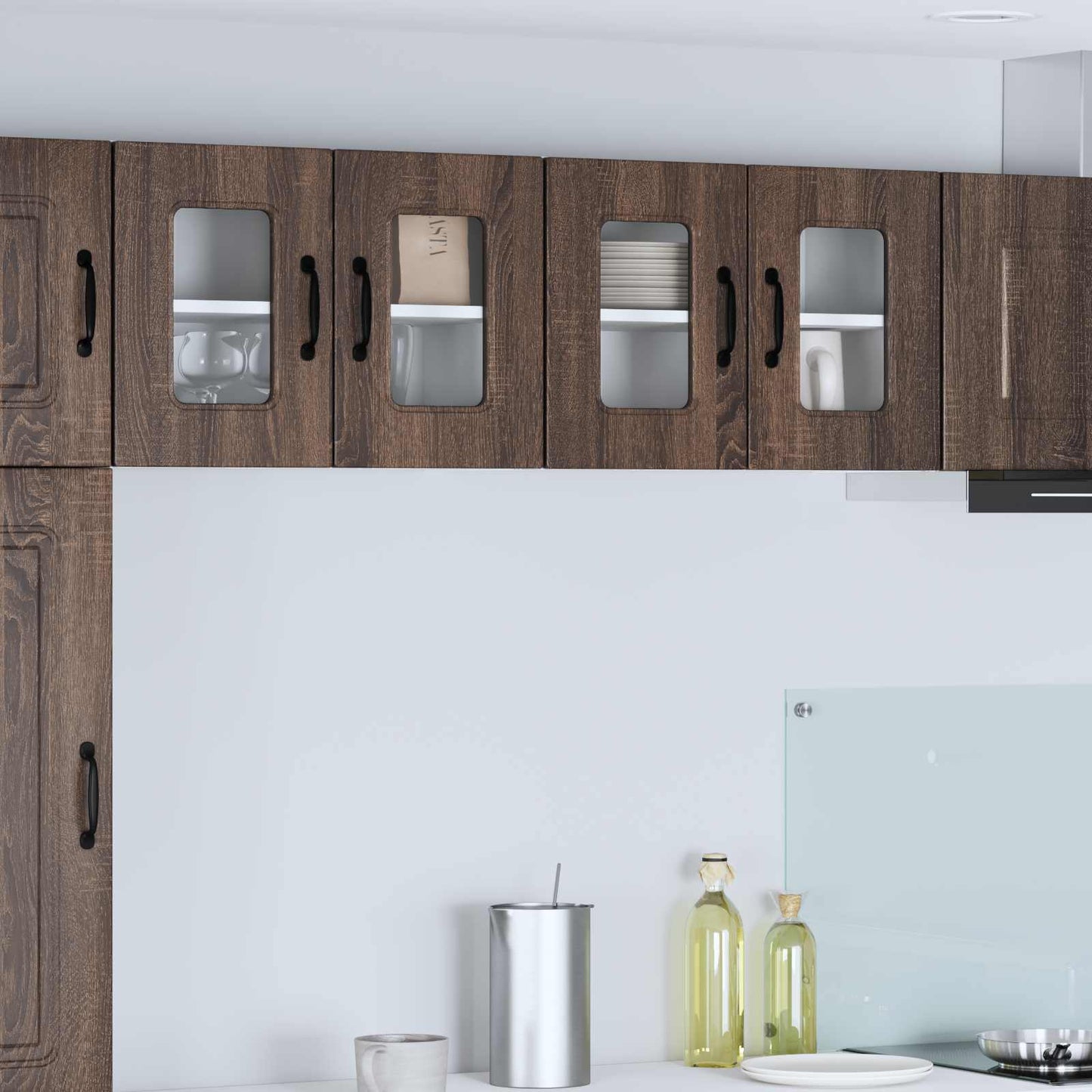 vidaXL Πάνελ πλυντηρίου πιάτων Kalmar 2 pcs Καφέ δρυς 60 x 31 x 40 εκ