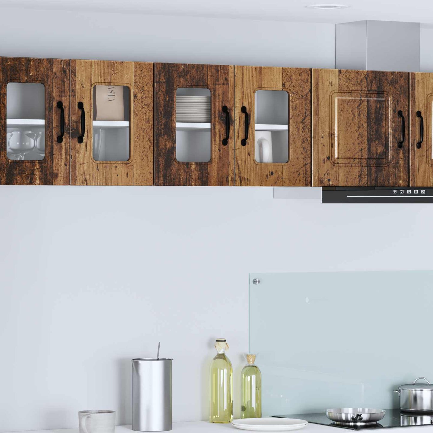 vidaXL Πάνελ πλυντηρίου πιάτων Kalmar 2 pcs Παλιό ξύλο 60 x 31 x 40 εκ