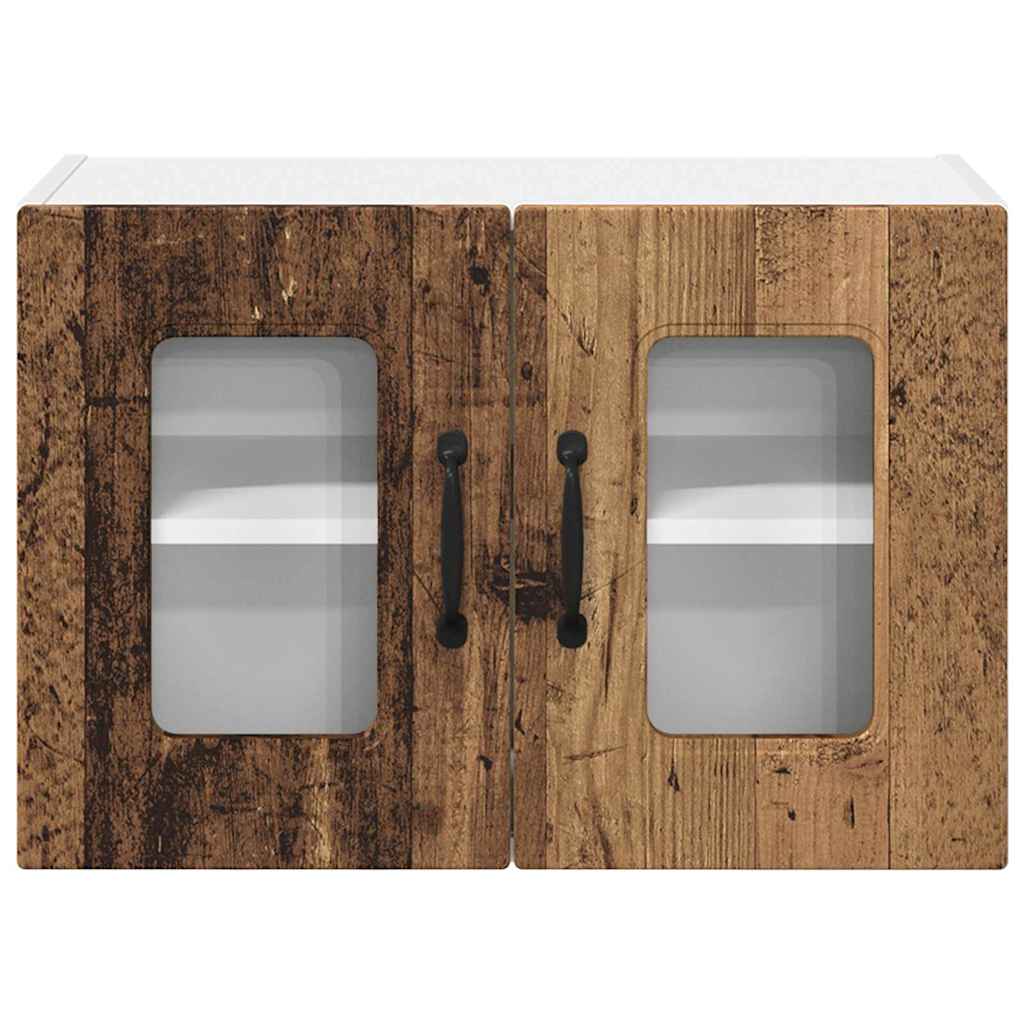 vidaXL Κρεμαστό ντουλάπι κουζίνας 2 pcs Παλιό Ξύλο 60 x 31 x 40 εκ