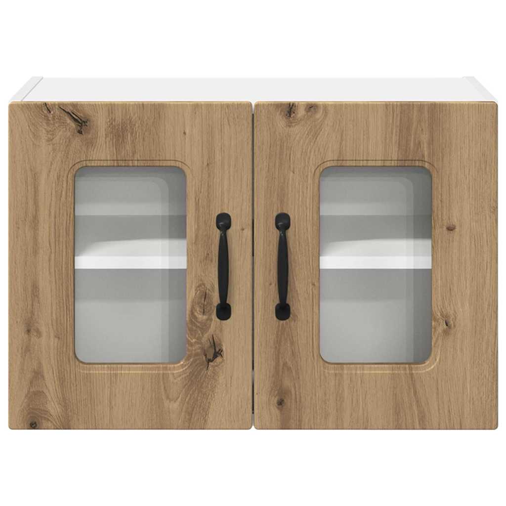 vidaXL Κρεμαστό ντουλάπι κουζίνας με ράφι Artisan Oak 60 x 31 x 40 εκ