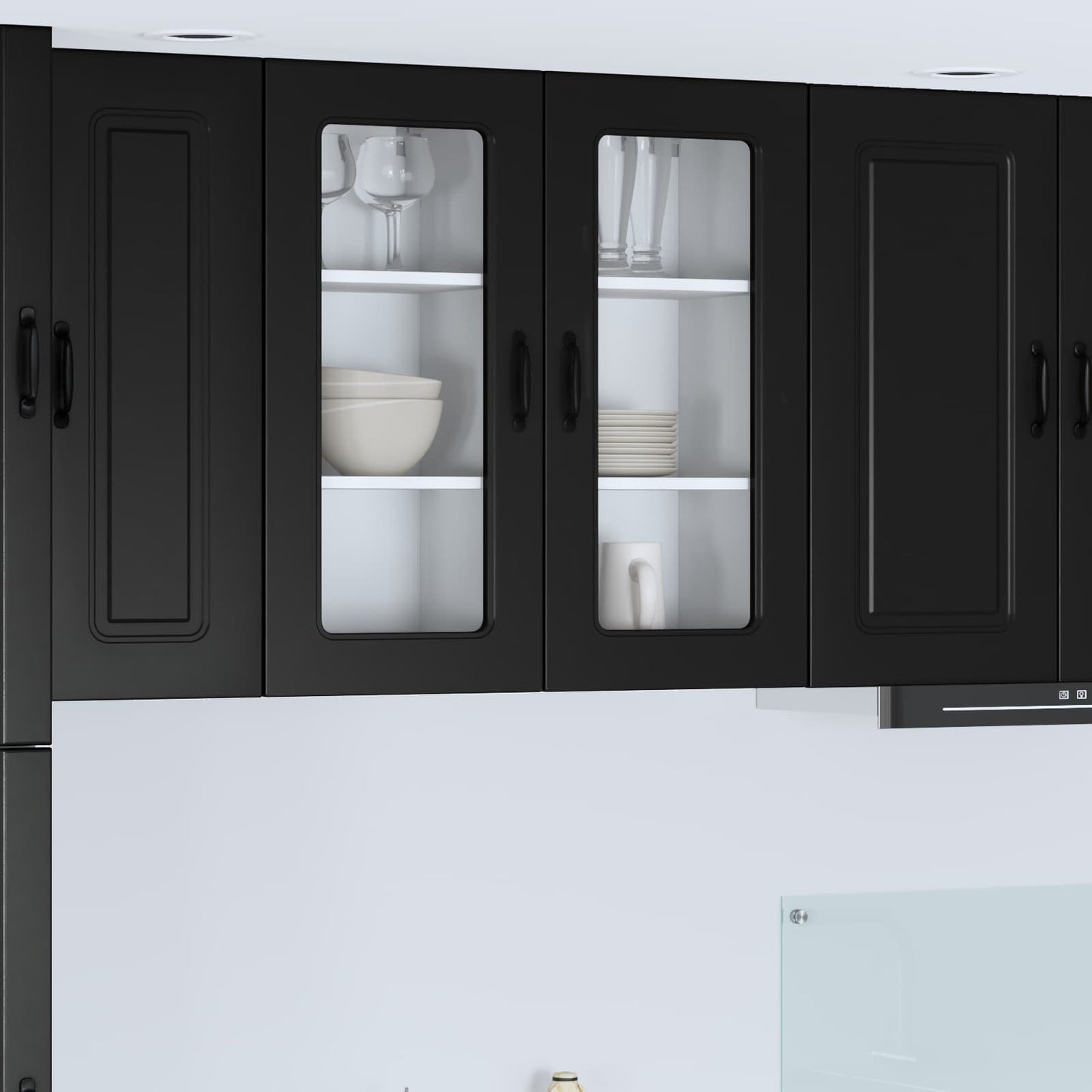 vidaXL Πάνελ πλυντηρίου πιάτων Kalmar Μαύρο 40 x 31 x 80 εκ.