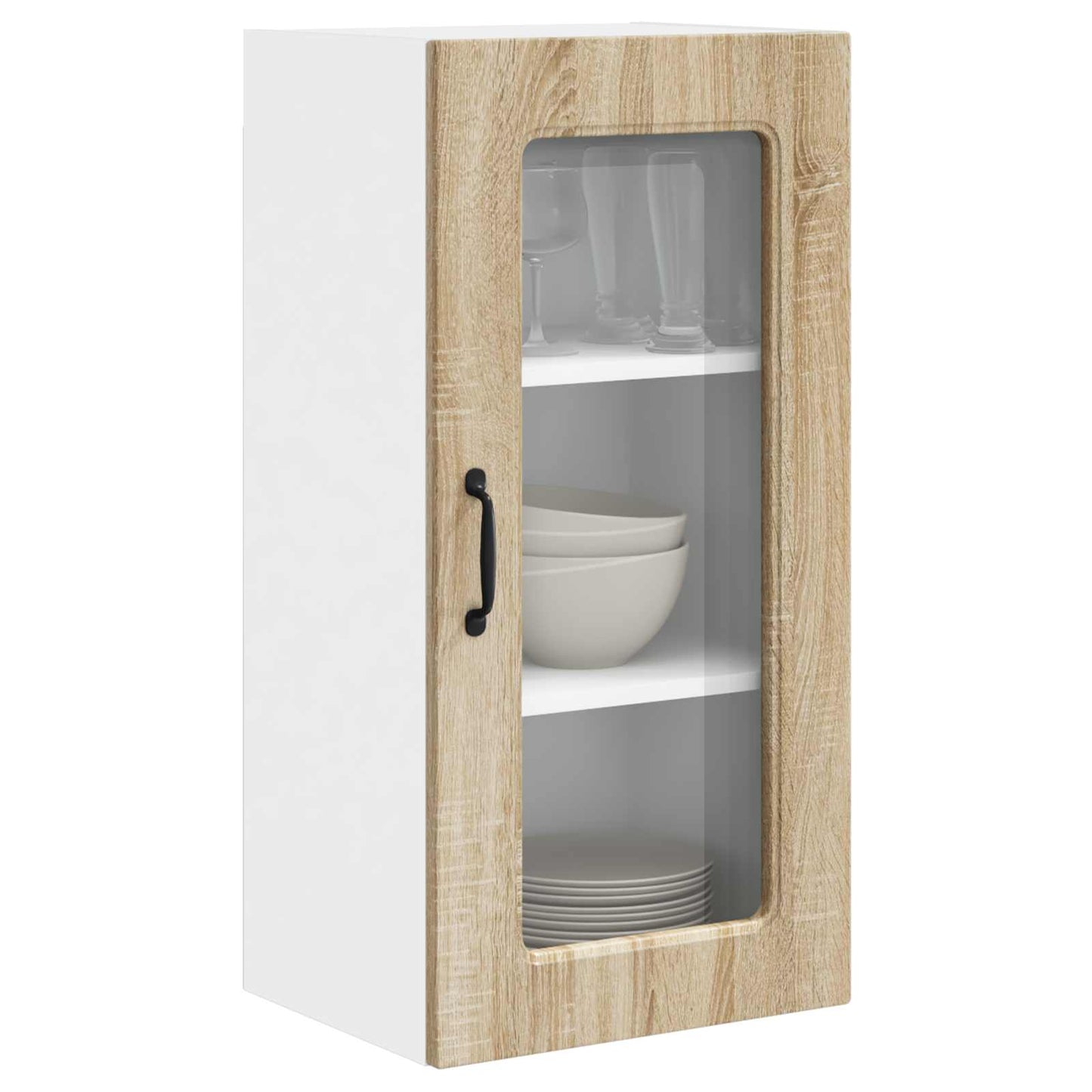 vidaXL Κρεμαστό ντουλάπι κουζίνας 2 pcs Δρύς Sonoma 40 x 31 x 80 εκ.