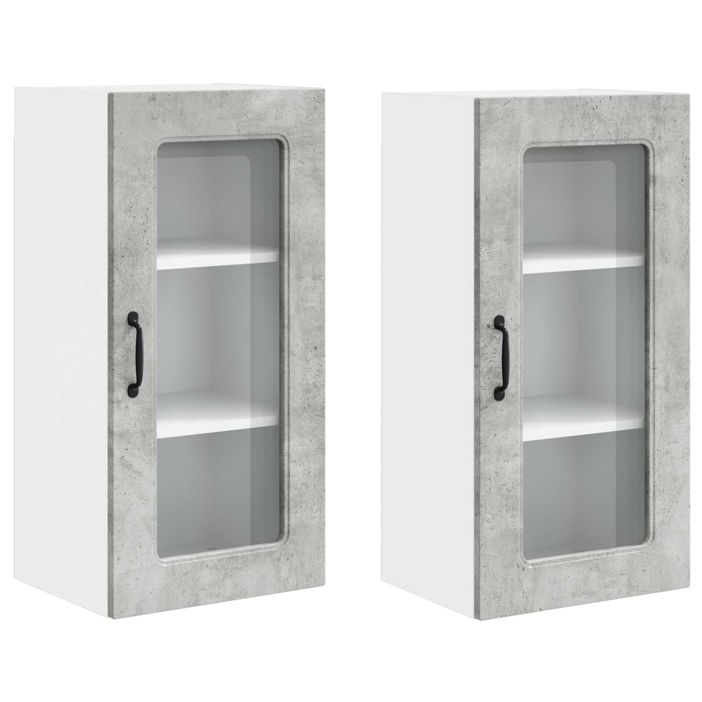 vidaXL Πάνελ πλυντηρίου πιάτων Kalmar 2 pcs Σκυρόδεμα Γκρι