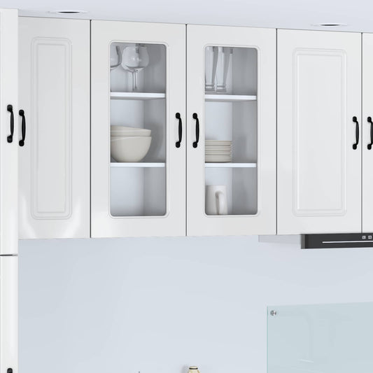 vidaXL Πάνελ πλυντηρίου πιάτων Kalmar Υψηλής γυαλάδας λευκό