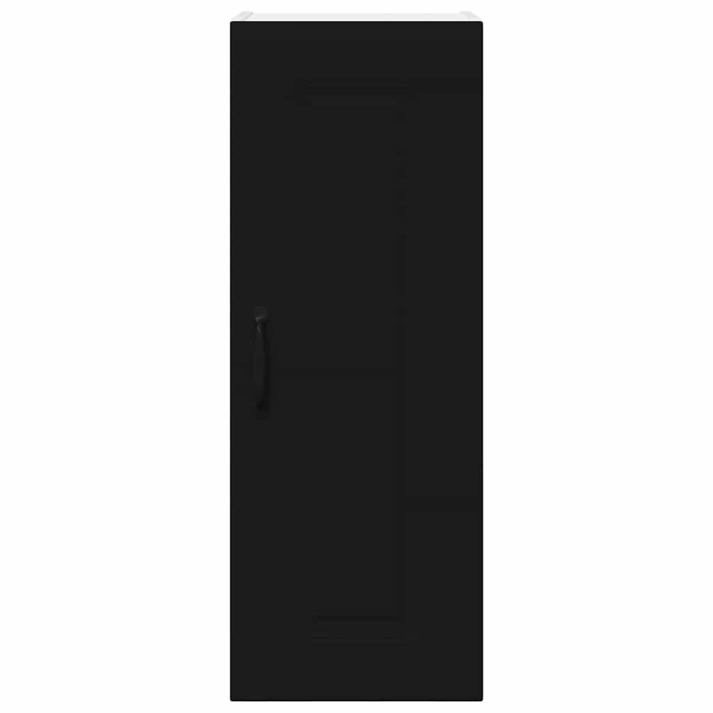 vidaXL Κρεμαστό ντουλάπι κουζίνας με ράφι 2 pcs Μαύρο 30 x 31 x 80 εκ.