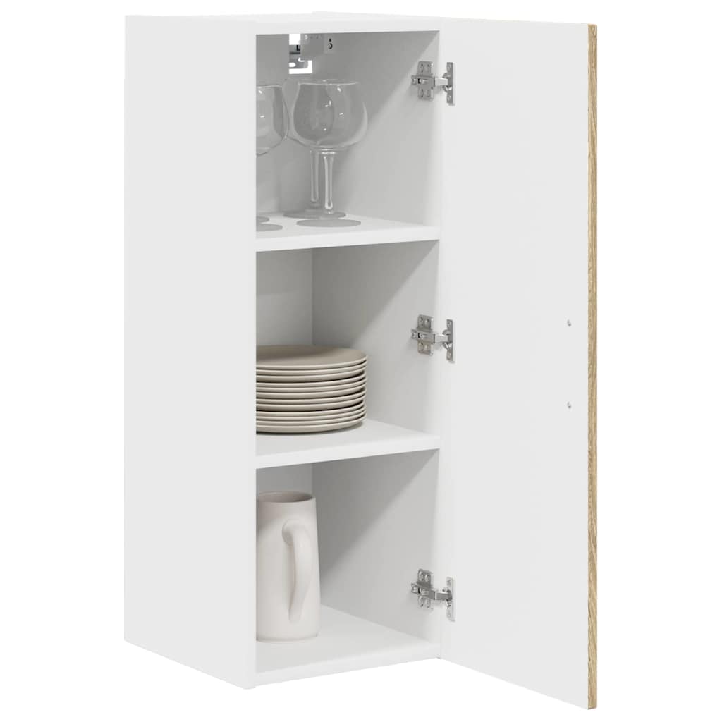 vidaXL Κρεμαστό ντουλάπι κουζίνας 2 pcs Δρύς Sonoma 30 x 31 x 80 εκ.