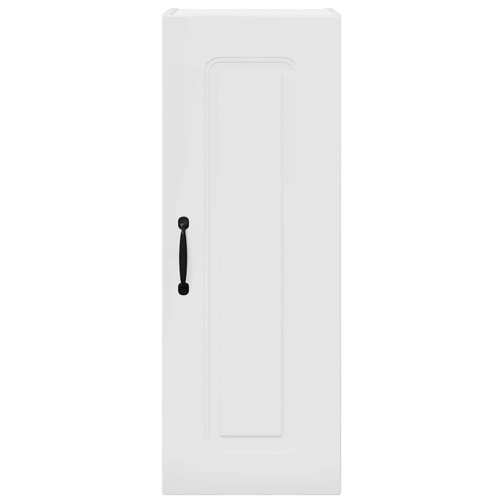 vidaXL Κρεμαστό ντουλάπι κουζίνας με ράφι 2 pcs Υψηλής γυαλάδας λευκό