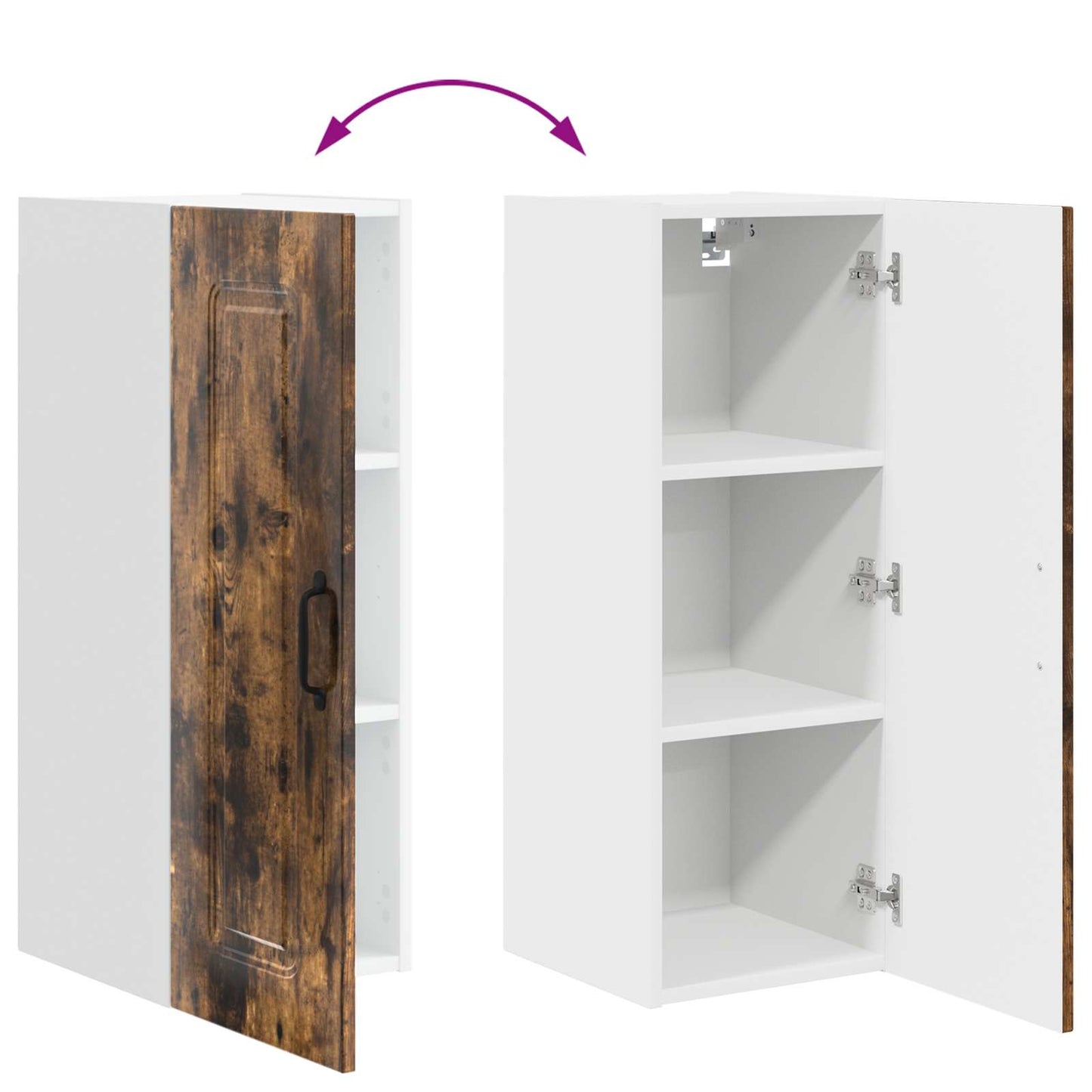 vidaXL Ντουλάπα Κουζίνας Kalmar Καπνιστό Δρύς 30 x 31 x 80 εκ.