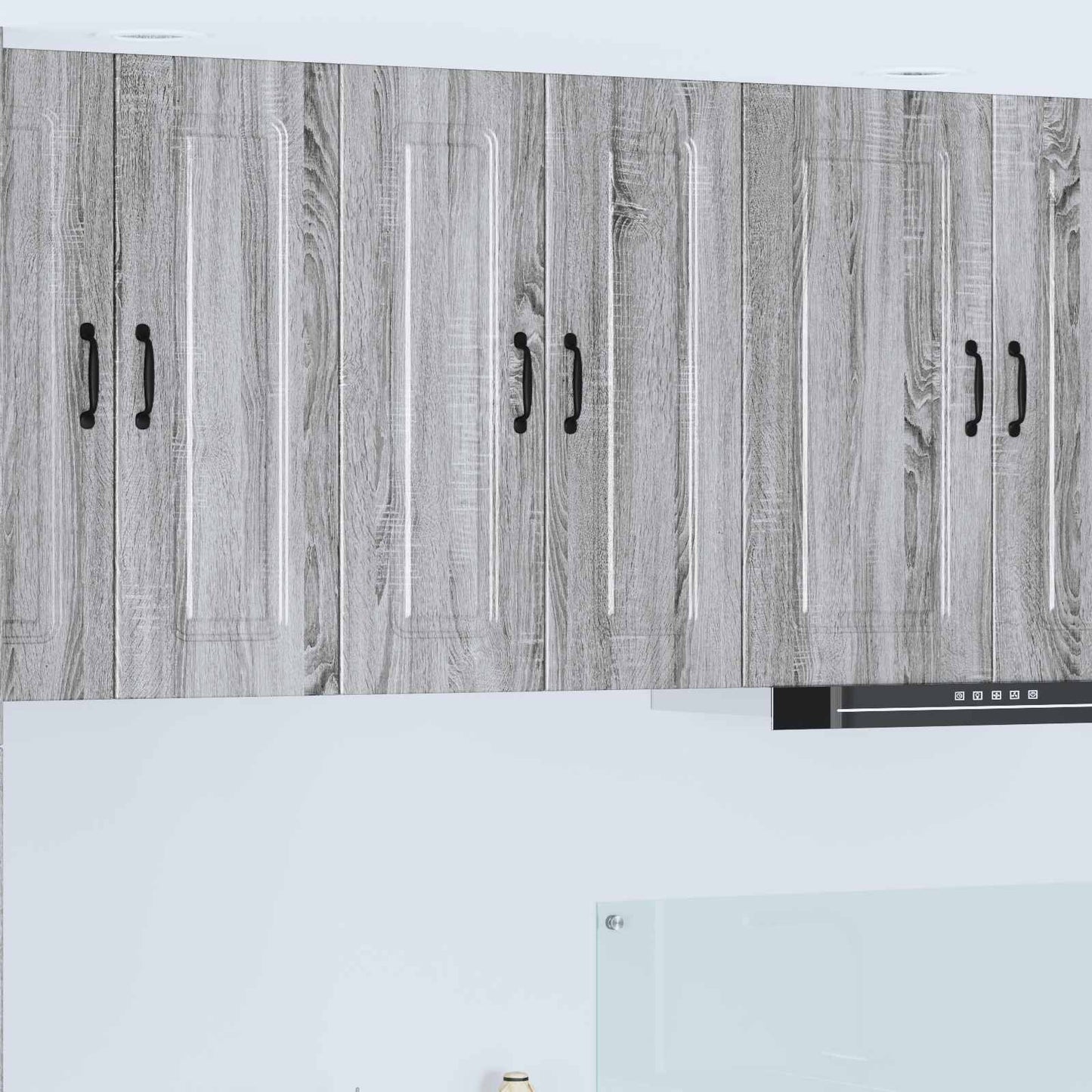 vidaXL Κρεμαστό ντουλάπι κουζίνας 2 pcs Γκρίζο Σονομα 30 x 31 x 80 εκ.