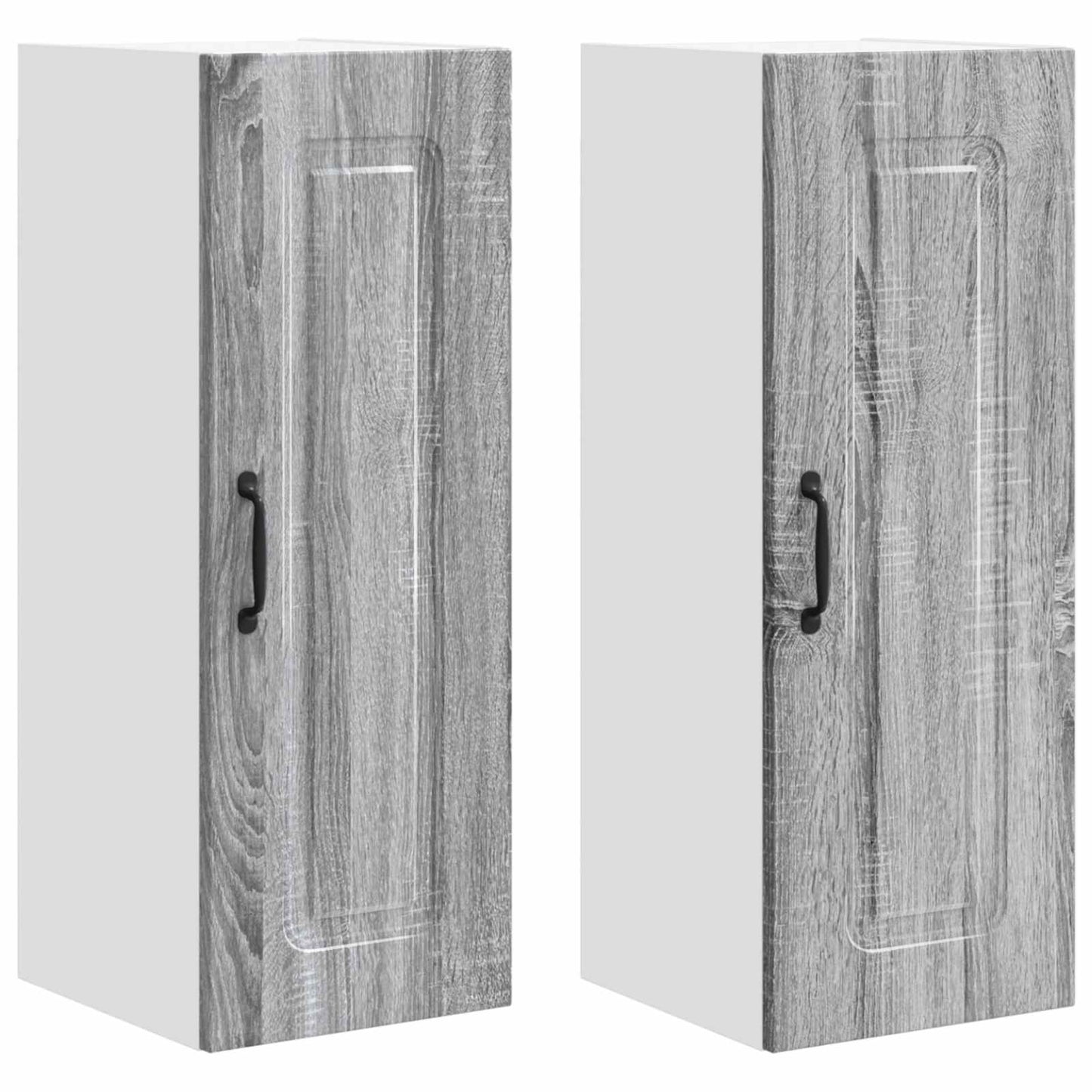 vidaXL Κρεμαστό ντουλάπι κουζίνας 2 pcs Γκρίζο Σονομα 30 x 31 x 80 εκ.