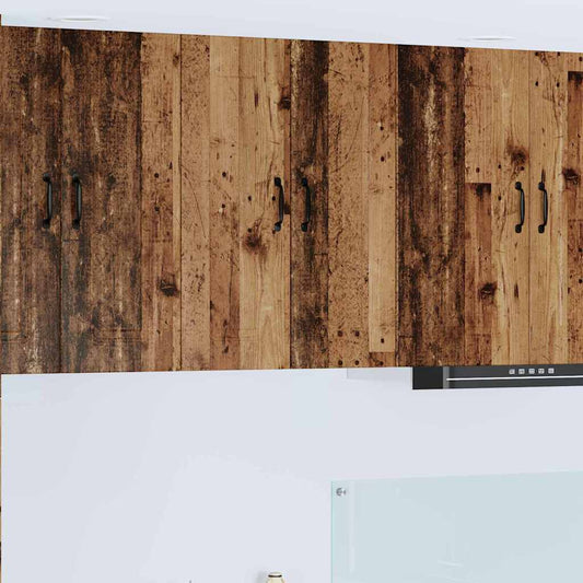 vidaXL Κρεμαστό ντουλάπι κουζίνας με ράφι Παλιό Ξύλο 30 x 31 x 80 εκ.