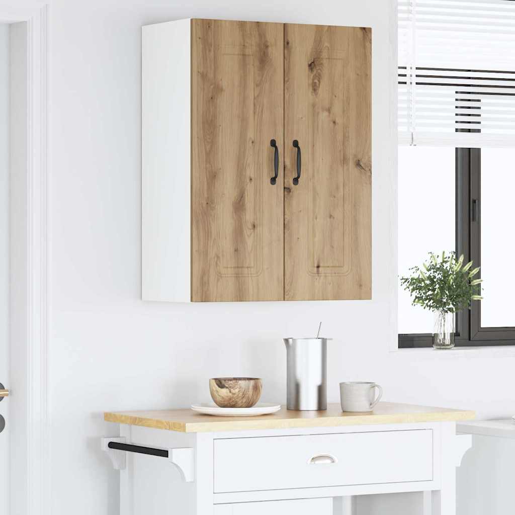 vidaXL Κρεμαστό ντουλάπι κουζίνας με ράφι Artisan Oak 30 x 31 x 80 εκ.