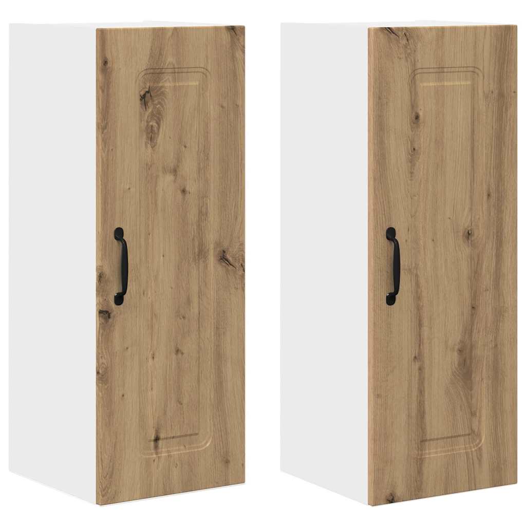 vidaXL Κρεμαστό ντουλάπι κουζίνας 2 pcs Artisan Oak 30 x 31 x 80 εκ.