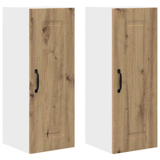 vidaXL Κρεμαστό ντουλάπι κουζίνας 2 pcs Artisan Oak 30 x 31 x 80 εκ.