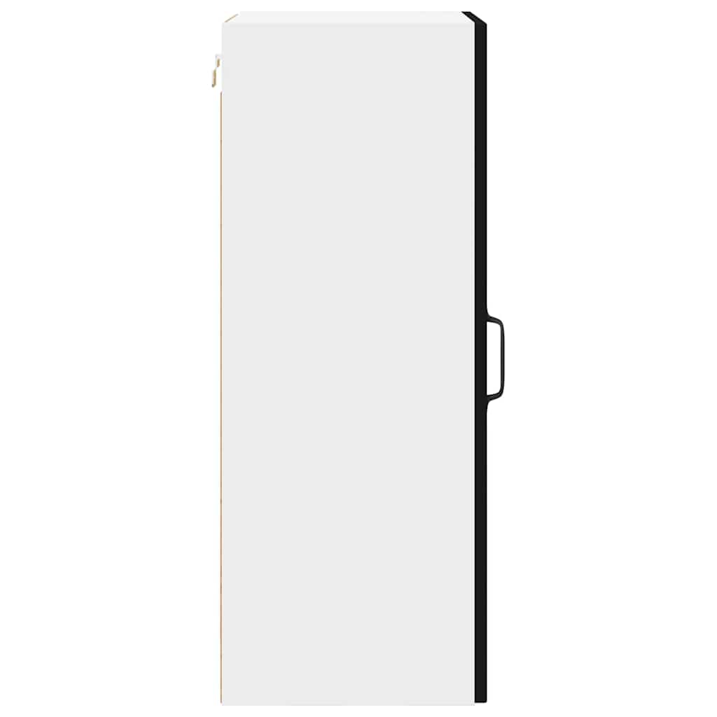 vidaXL Κρεμαστό ντουλάπι κουζίνας με ράφι Μαύρο 40 x 31 x 80 εκ.